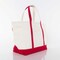 Large Classic Tote -- 18 oz. Heavyweight Durable Canvas -- Natural Canvas & Red Color